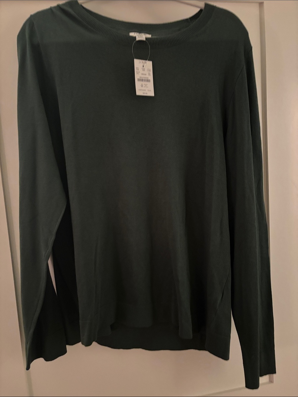 J.Crew Dark Green Crewneck Sweater